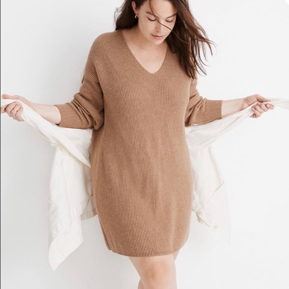 MADEWELL Relaxed V-Neck Sweater Dress NWT in M